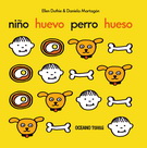 Niño, huevo, perro, hueso